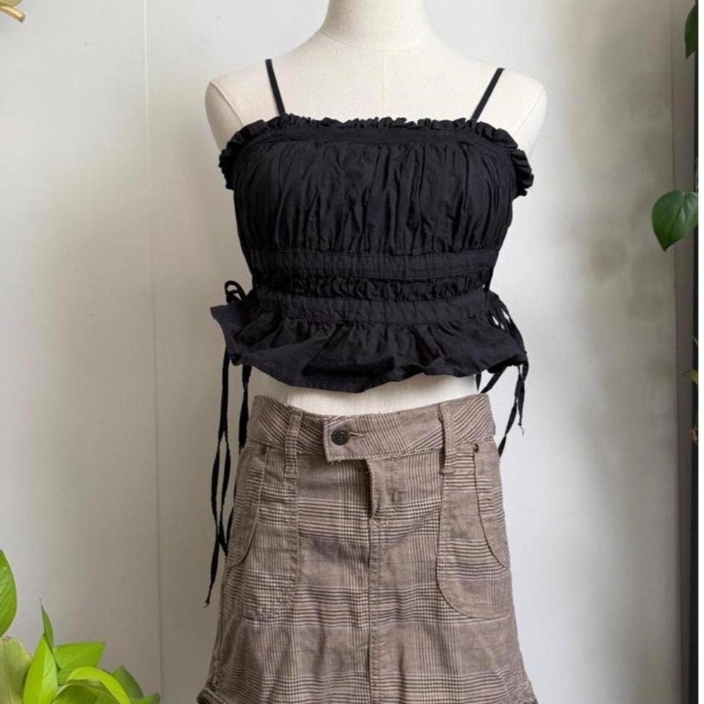 Rider Premium Brown Beige Plaid Mini Skirt Y2K Preppy Size 11